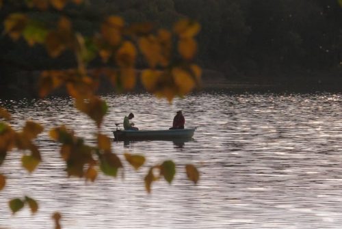 Pêche en barque - Étang de Chancelade