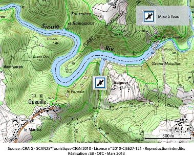 Parcours de pêche - Barrage de Queuille